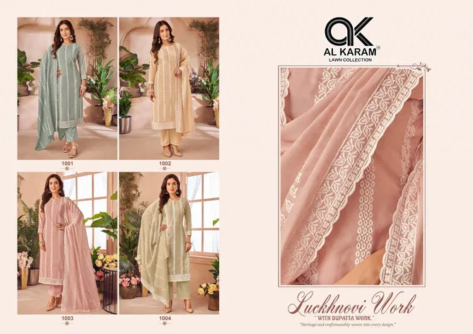 Lucknowi By Al Karam Pure Cotton Dress Material Wholesale In India